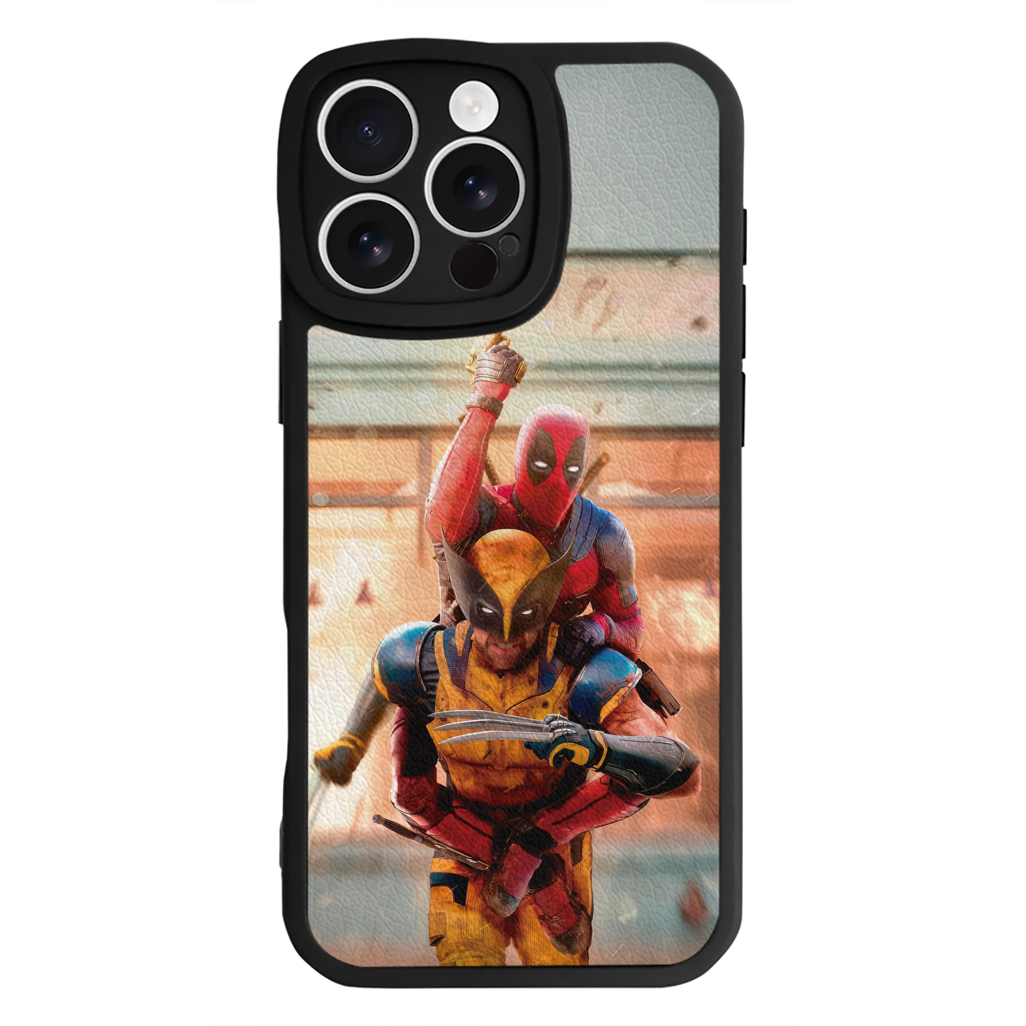 （画像用） Deadpool デッドプール 【iPhone 16シリーズ対応】シリコンスマホケース（レザー調） 材質：シリコン